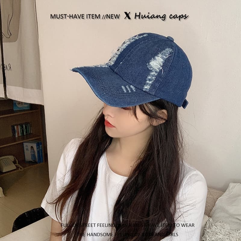 หมวกเบสบอล สไตล์เกาหลี สำหรับผู้หญิงและผู้ชาย หมวกฮิปฮอป หมวกคาวบอย ทันสมัย Unisex เหมาะสำหรับฤดูร้อน รูปที่ 4