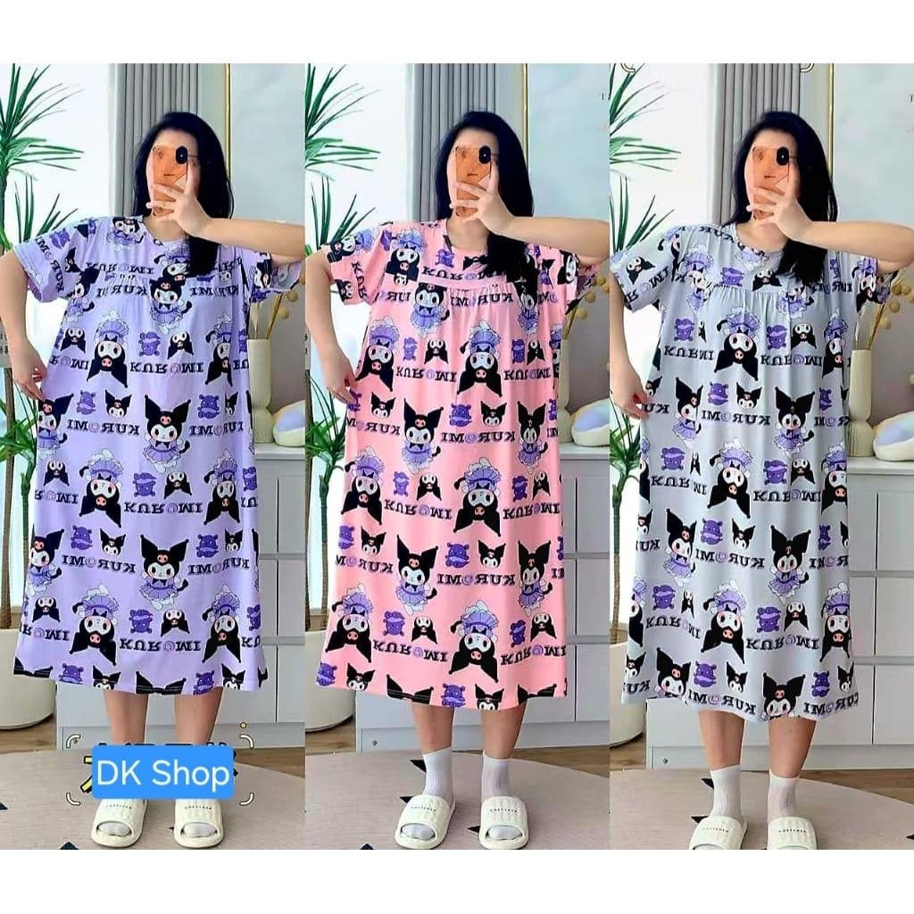 ชุดนอนกระโปรงไซต์ใหญ่6XL คนอ้วนคนท้องใส่ได้ รูปที่ 7