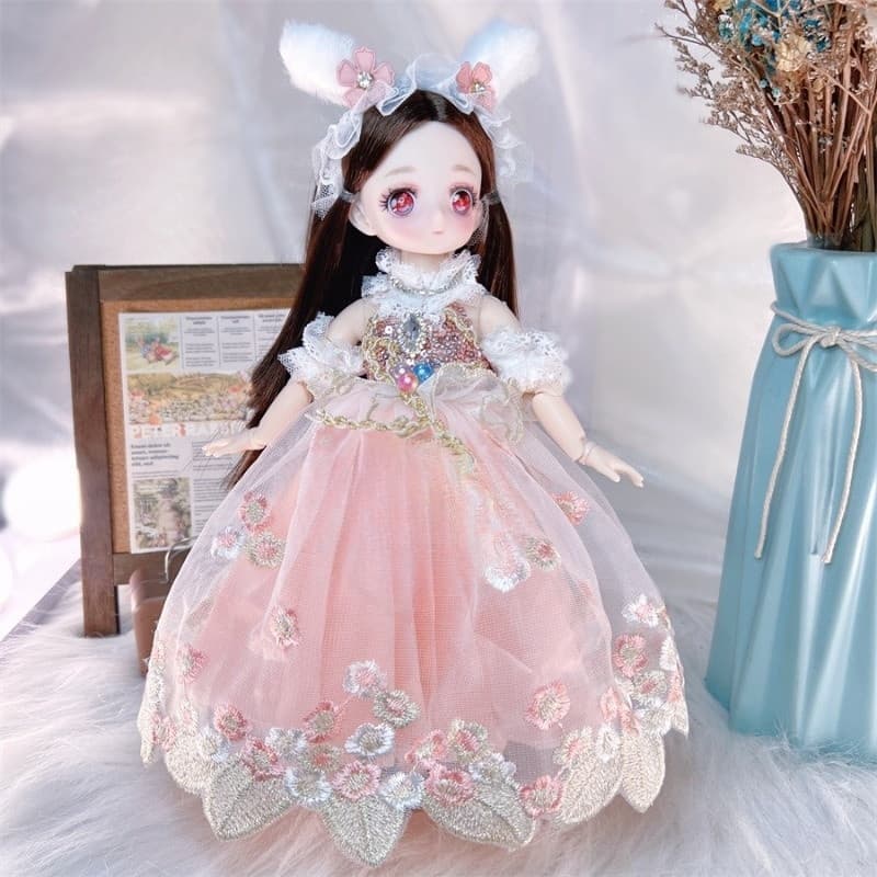 CDD BJD ตุ๊กตา 3D 30 ซม สไตล์เจ้าหญิงตัวน้อย ตุ๊กตาพร้อมข้อต่อที่ขยับได้ ตุ๊กตาเจ้าหญิงน้อย ของขวัญเด็กผู้หญิง รูปที่ 5