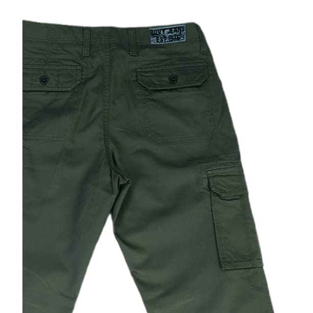 Cargo TEXTURECottonrayer Basic| กางเกงคาร์โก้ขายาว ทรงปกติ ผ้าเงาเคลือบเทคนิคพิเศษ รุ่น 5027 รูปที่ 3