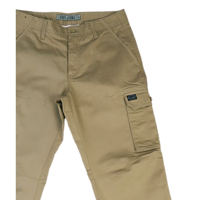 Cargo TEXTURECottonrayer Basic| กางเกงคาร์โก้ขายาว ทรงปกติ ผ้าเงาเคลือบเทคนิคพิเศษ รุ่น 5027 รูปที่ 2