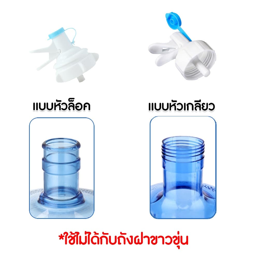 ที่ตั้งถังน้ำ ขาตั้งแกลลอนน้ำ พร้อมจุกเปิด/ปิด น้ำ พร้อมจุก แบบล็อค กับแบบเกลียว รูปที่ 2