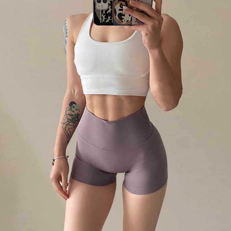 GYMHUB กางเกงโยคะเอวสูง ยกสะโพก ยืดหยุ่น บาง ระบายอากาศได้ดี สำหรับออกกำลังกายและยกน้ำหนัก รูปที่ 4