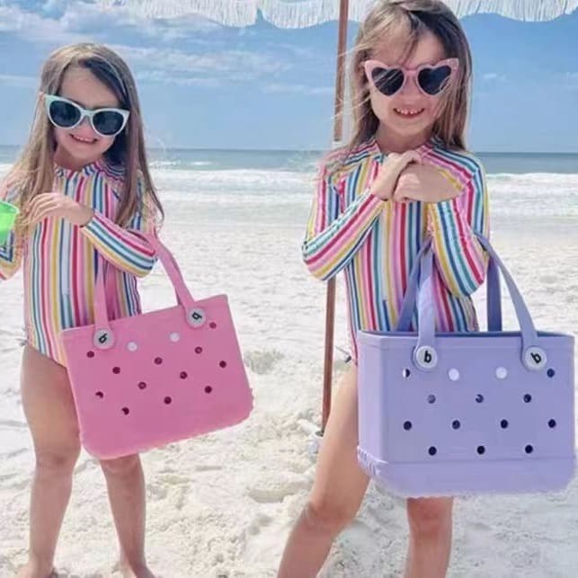 กระเป๋าชายหาดดีไซน์เก๋ ขนาด 46*32*23cm กระเป๋าสะพาย EVA กันน้ำ มีหลายสี สไตล์มินิมอล COD รูปที่ 5