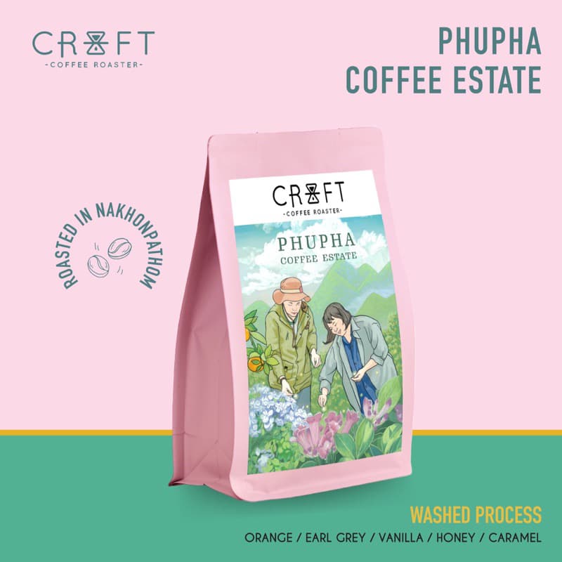 CRAFT COFFEE ROASTER เมล็ดกาแฟ PHUPHA COFFEE ESTATE 200G. รูปที่ 1