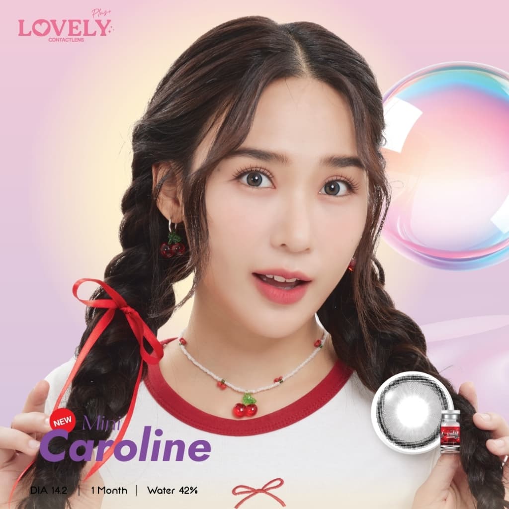 คอนแทคเลนส์ ขนาดมินิ / กลาง Caroline สี : Brown / Gray รูปที่ 3