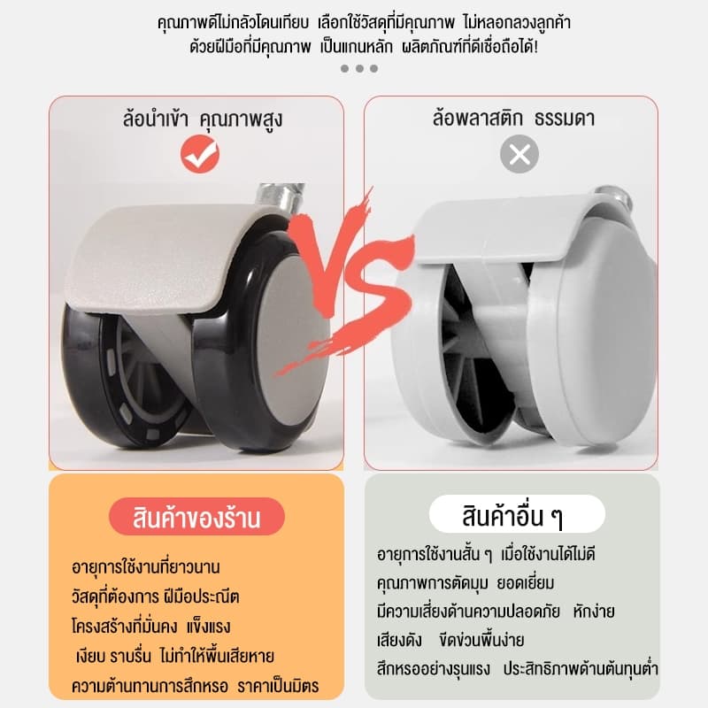 ALOVE สตูลแต่งหน้า เก้าอี้เสริมสวย เก้าอี้คอม สามารถหมุนและยกได้ สไตล์ครีมเรียบง่าย ของมันต้องมีสำหรับห้องนอนสาวๆ รูปที่ 3