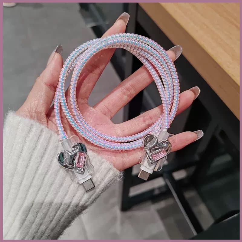 100ลาย+ จากไทย ชุดถนอมสายชาร์จ ชุดเเต่งสาย สำหรับ หัวชาร์จ 18วัต 20วัต เคสอะเเดปเตอร์ Adapter 20w 18w รูปที่ 7