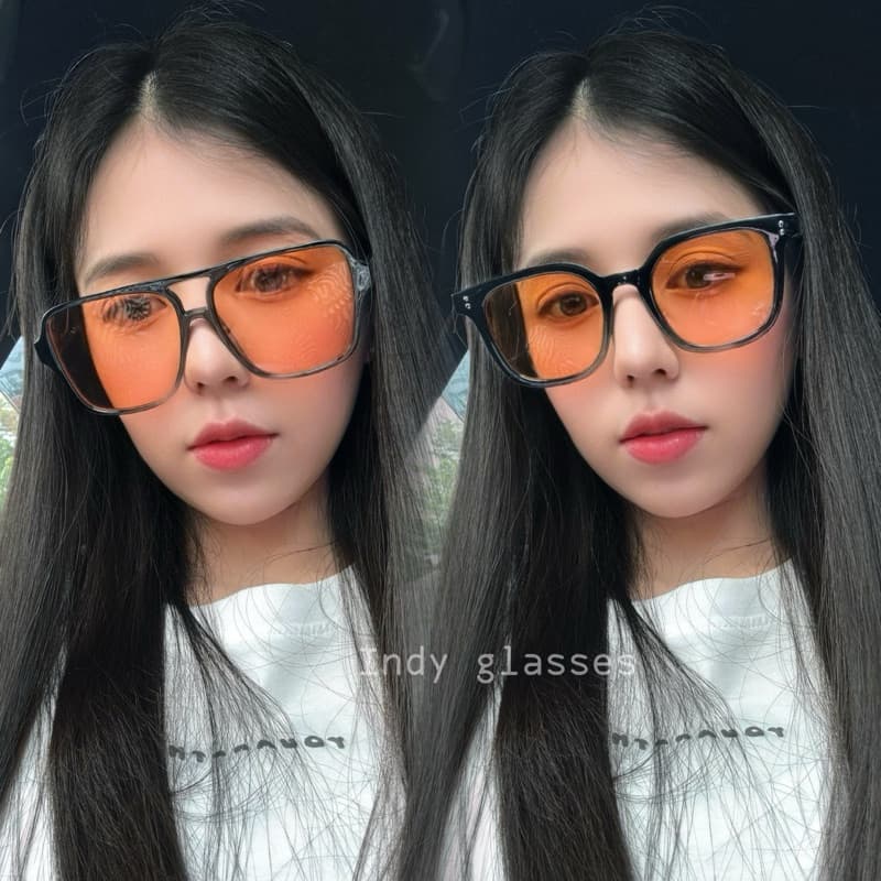 มีส่งด่วน แว่นแฟชั่น แว่นตากันแดด สีเหลือง มีเก็บเงินปลายทาง COD รูปที่ 6