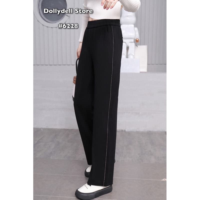 6228 กางเกง Dolly Dell ทรงตรงแต่งแถบ เพรช สวยมาก รูปที่ 5