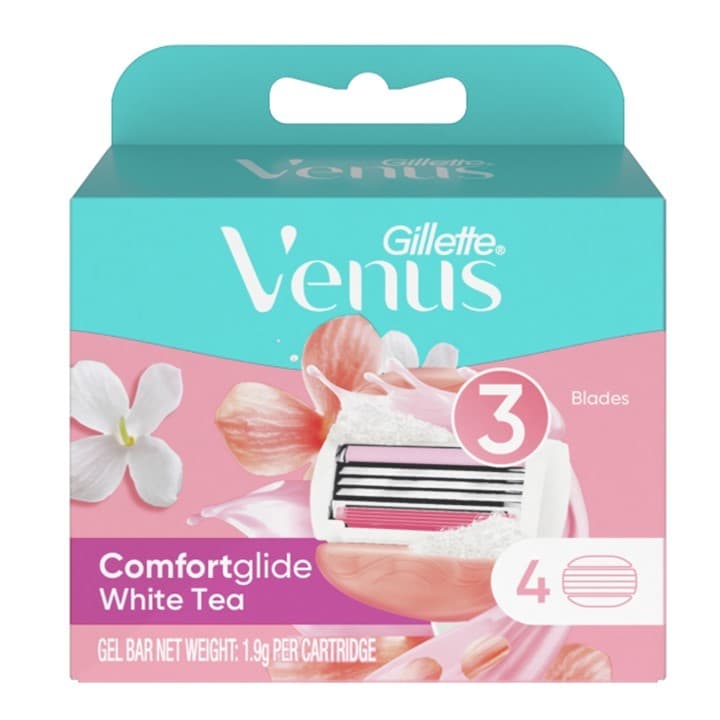ยิลเลตต์ วีนัส ใบมีดโกน รุ่นคอมฟอร์ทไกลด์ ไวท์ ที GILLETTE VENUS COMFORT GLIDE WHITE TEA รูปที่ 2