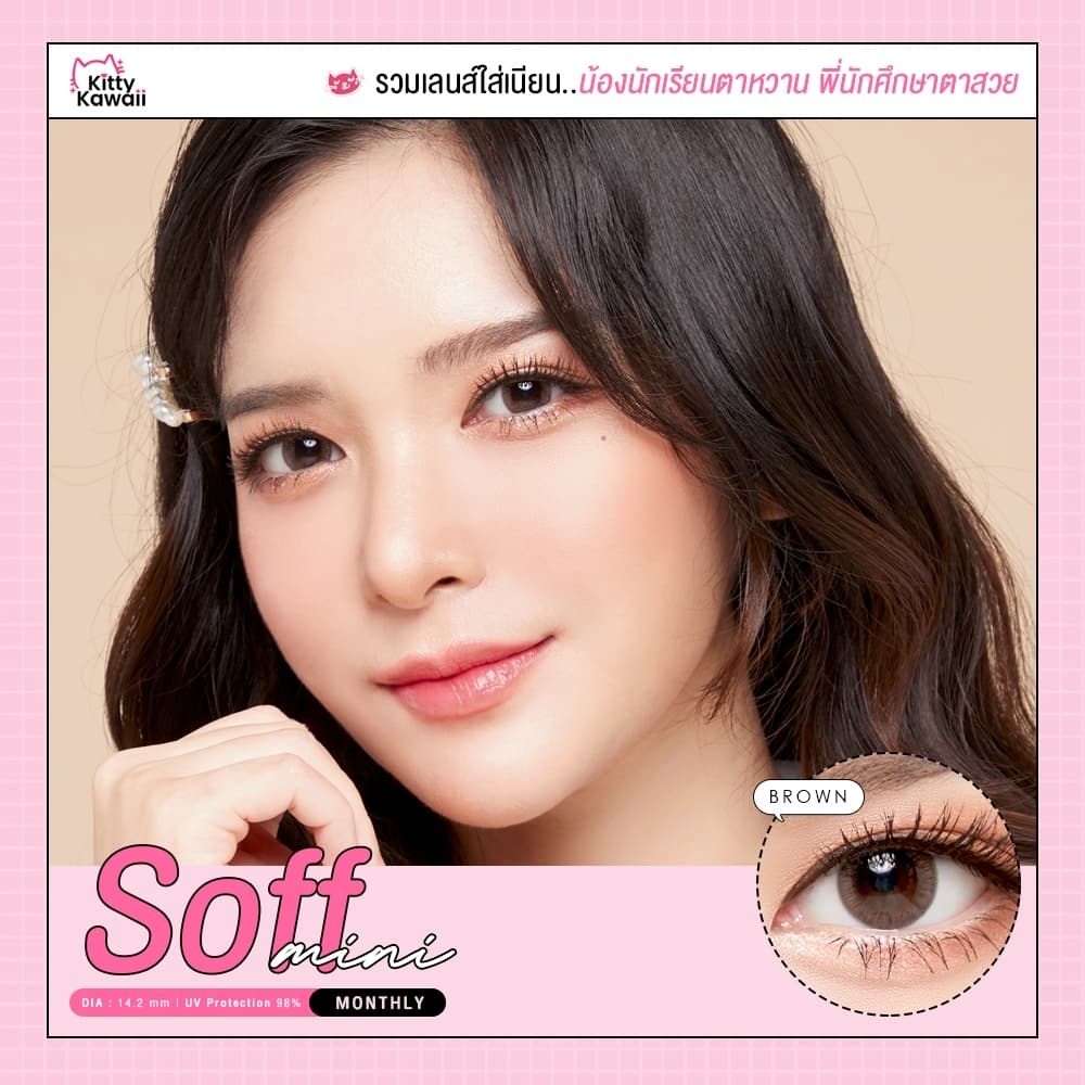 คอนแทคเลนส์ Mini Soff Brown / Gray / Black ขนาดมินิ รูปที่ 6