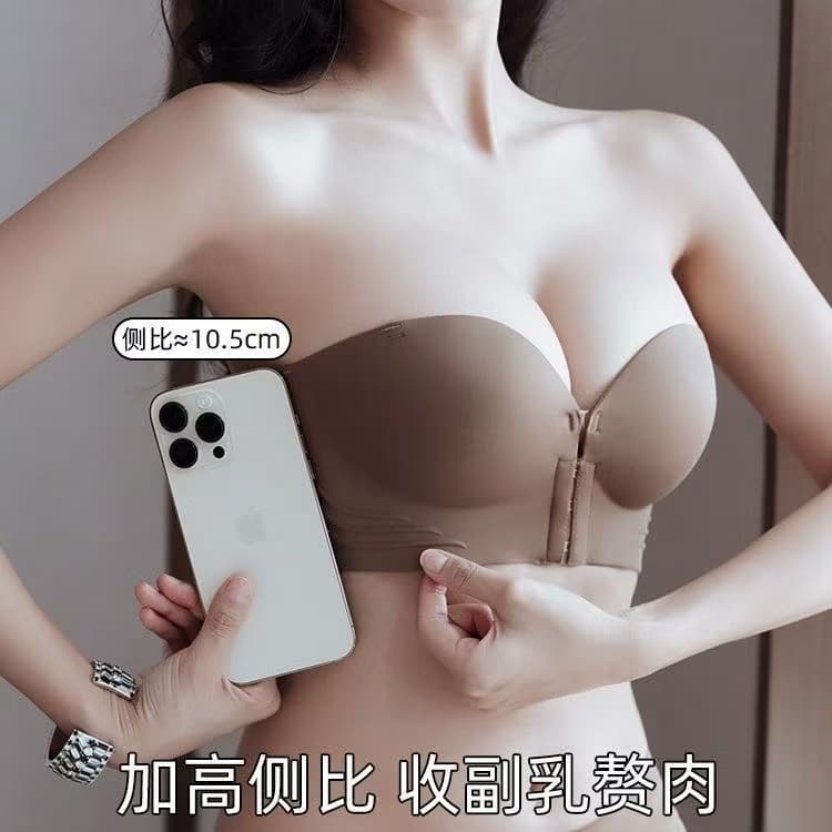 Swift BraSexy bra ชั้นในตะขอหน้า ด้านหน้าปิด ไม่มีกรอบ สำหรับผู้หญิง ชุดชั้นใน บราเสริมหน้าอกผ้าดี รูปที่ 3