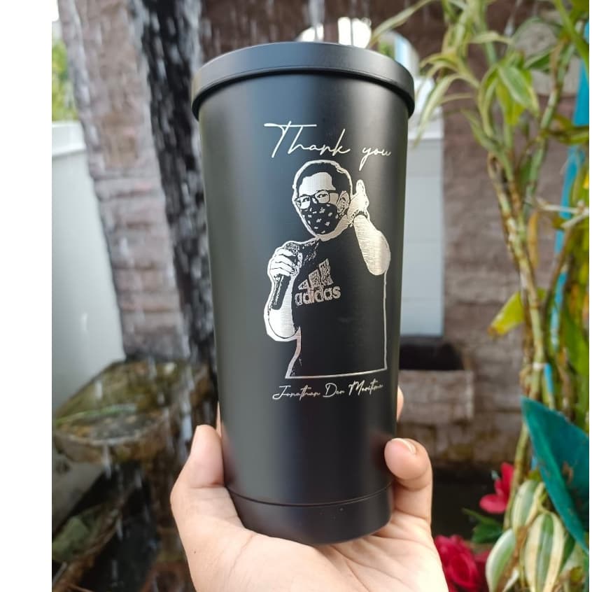 แก้วเก็บอุณหภูมิ ทรงสตาบัค 600ml สลักลายฟรี ออกแบบเองได้ รูปที่ 3