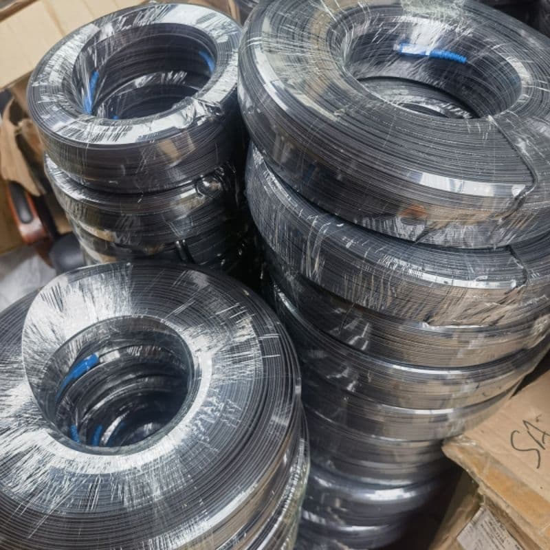 สายไฟเบอร์ออปติกสำเร็จรูป 50m~500m ภายนอก Drop Cable 1core แกนเหล็ก3เส้น SC/SC SM LSZH fiber drop wire cable รูปที่ 9