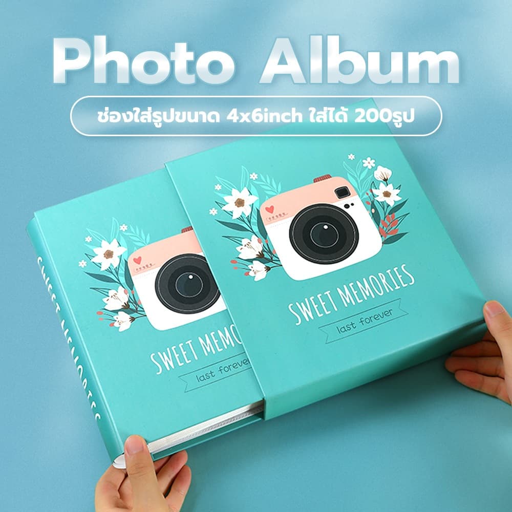 chishop อัลบั้มเก็บรูปภาพ 6นิ้ว แบบเสียบหน้า ความจุสูง เก็บได้ 200 รูป อัลบั้มรูปใหญ่ รูปที่ 2