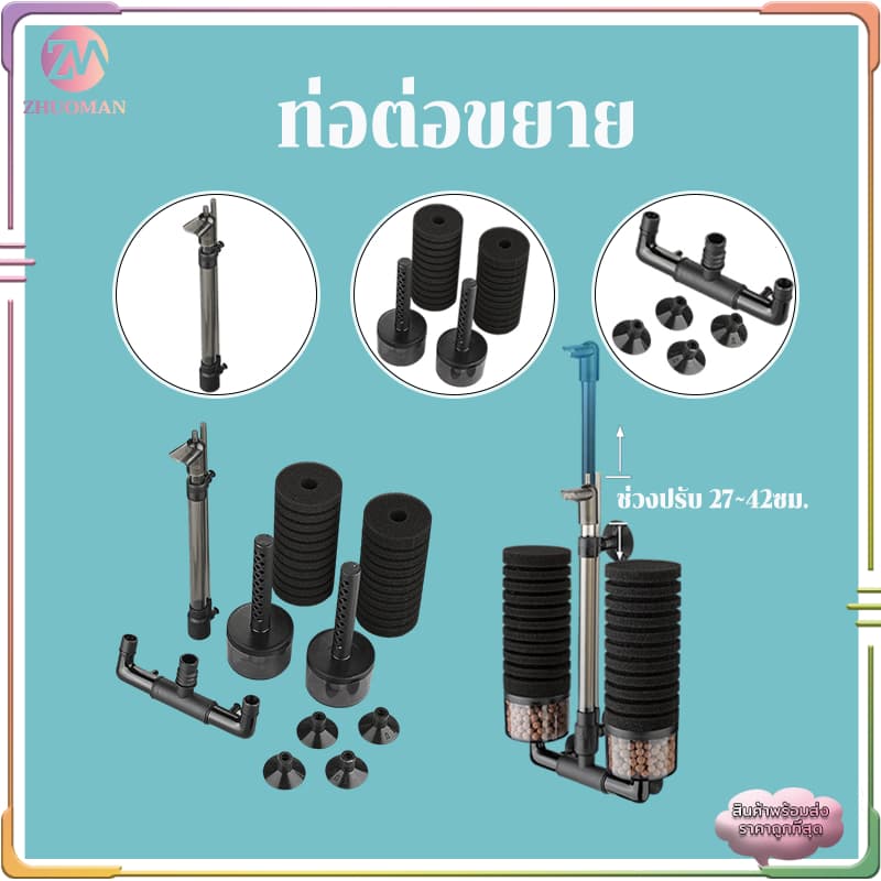 ตัวกรองตู้ปลา กรองแขวน กรองแขวนตู้ปลา กรองฟองน้ำอย่างดี กรองน้ําตู้ปลา ช่วยกรองให้น้ำใส เพิ่มออกซิเจน อุปกรณ์​ตู้ปลา รูปที่ 5