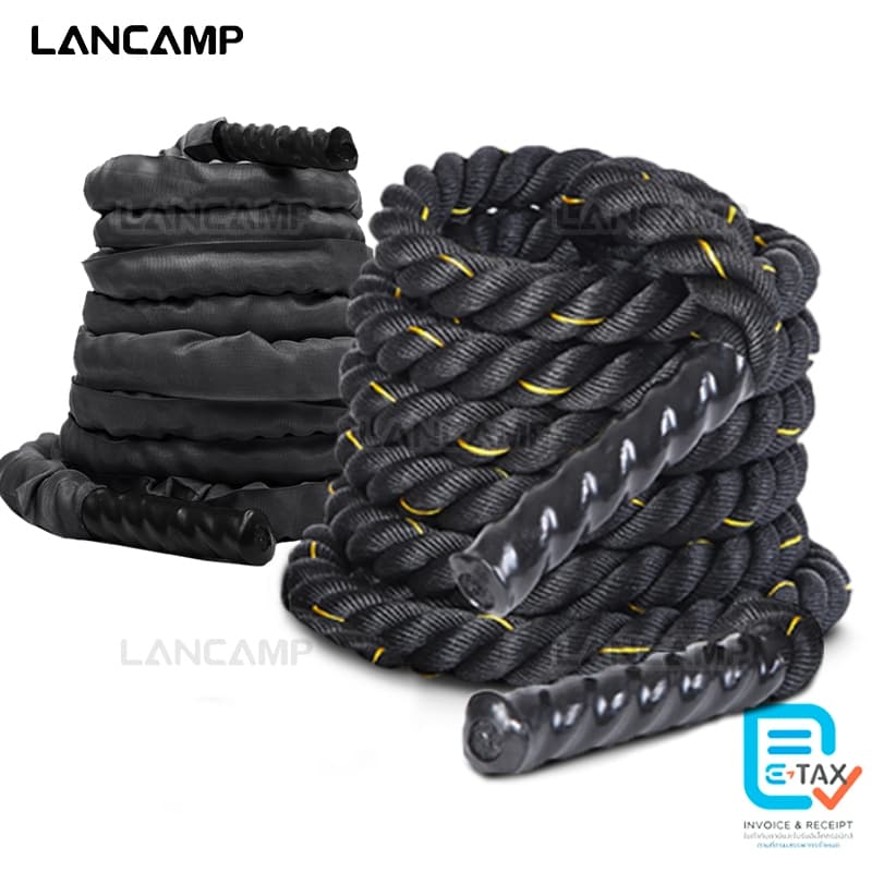 LANCAMP Battle Rope Workout Rope เชือกสะบัด เชือกออกกำลังกาย ฟิตเนส รูปที่ 1