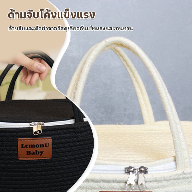 กระเป๋าคุณแม่ กระเป๋าเก็บผ้าอ้อมเด็ก กระเป๋าใส่ผ้าอ้อมเด็ก แบบพกพา สําหรับคุณแม่ พาร์ทิชันด้านในของถุงสามารถถอดแยกก รูปที่ 5