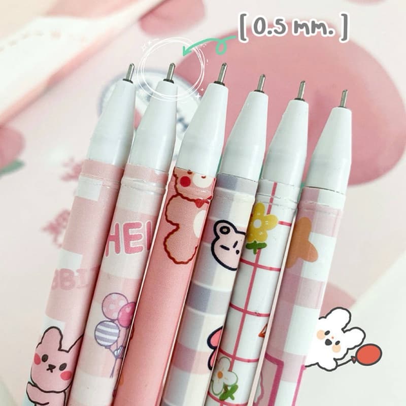 ปากกาลบได้ ลวดลายการ์ตูน น่ารัก เจลหมึกสีน้ำเงิน ขนาดหัวปากกา 0.5มม. สุ่มลาย รูปที่ 8