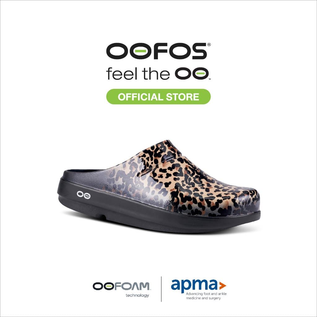 OOFOS OOcloog Luxe Leopard Limited รองเท้าเพื่อการฟื้นฟู รูปที่ 1
