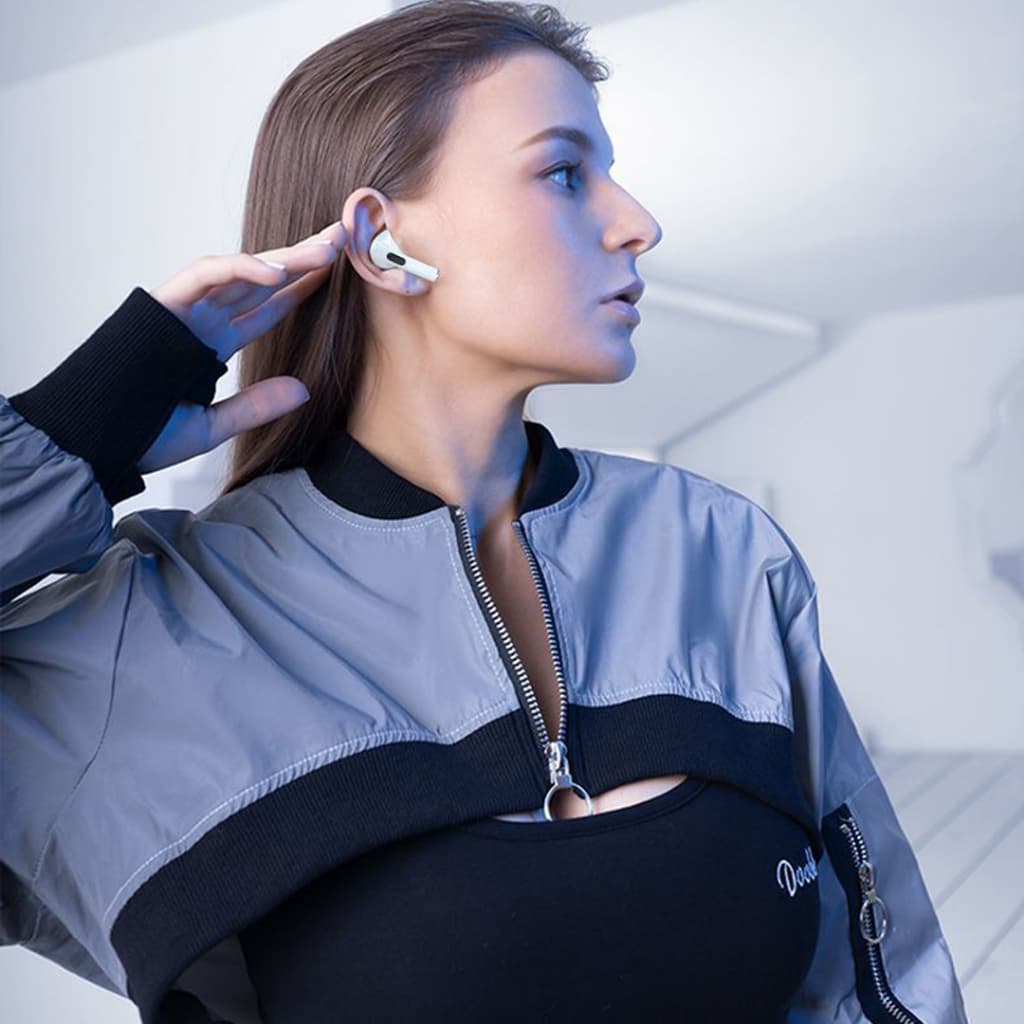 หูฟังไร้สาย TWS Pro 6 ใหม่พร้อมไมโครโฟน Bluetooth หูฟังสำหรับเล่นกีฬา หูฟังสำหรับเล่นเกม รูปที่ 7