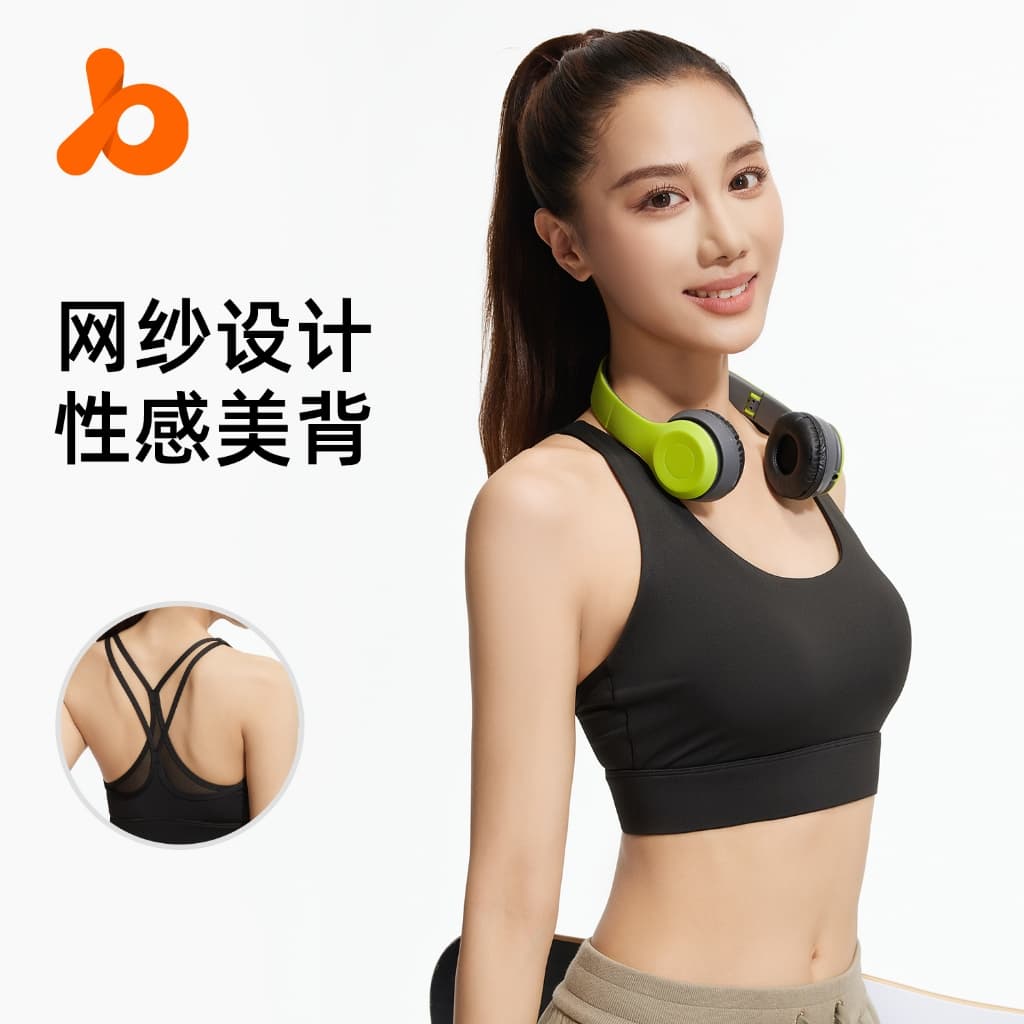 เสื้อบราโยคะ SportBra สปอร์ตบราออกกำลังกาย สายเดี่ยวไขว้หลังตะข่ายหลัง ทรงใหม่สวยใส่สบายทรงสวย บราเย็บติด JYMN069 รูปที่ 4