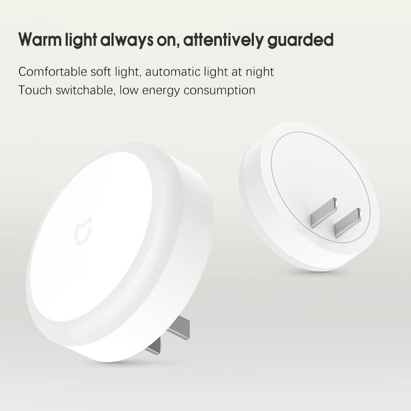 Mijia Plug-In Night Light โคมไฟกลางคืน ไฟกลางคืนเซ็นเซอร์ ประหยัดพลังงาน ไฟสำหรับกลางคืน ไฟติดห้อง รูปที่ 2