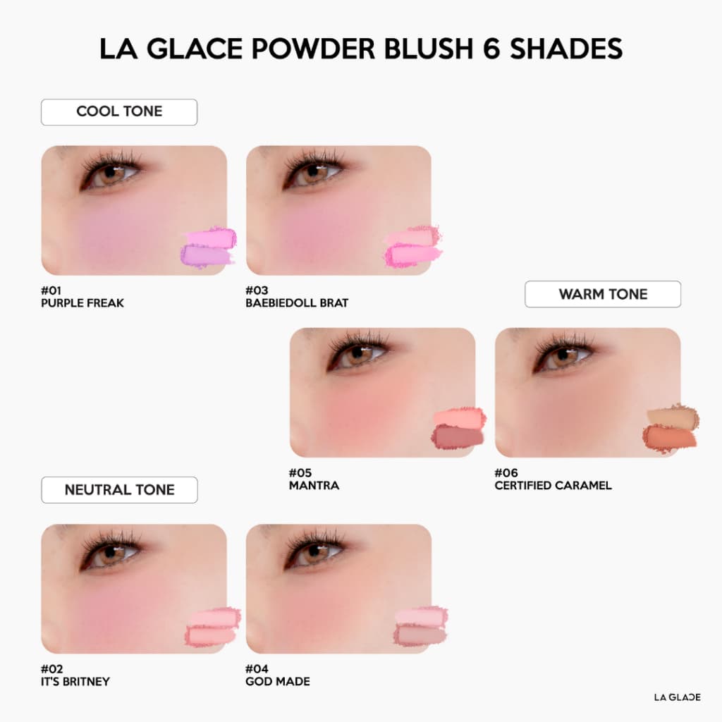 La Glace Brattitude Two Tone Powder Blush บลัชฝุ่นทูโทนลากลาส รูปที่ 8