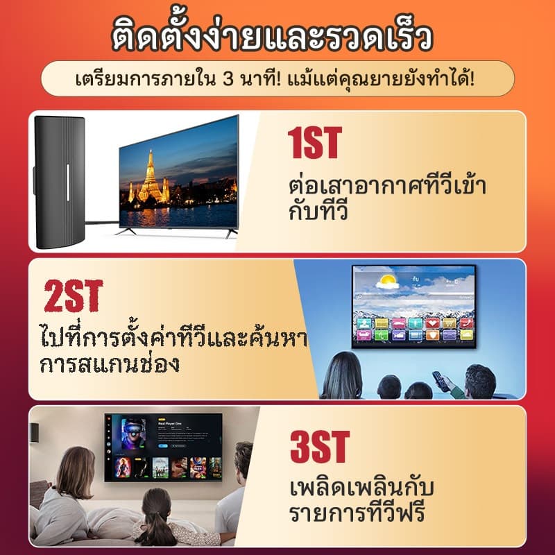 เสาโทรทัศน์ เสารับสัญญาณทีวีดิจิตอล DIGITAL TV ANTENNA รุ่นใหม่ระดับไฮเอนด์ DVB-T2 รับสัญญาณคมชัด รูปที่ 8