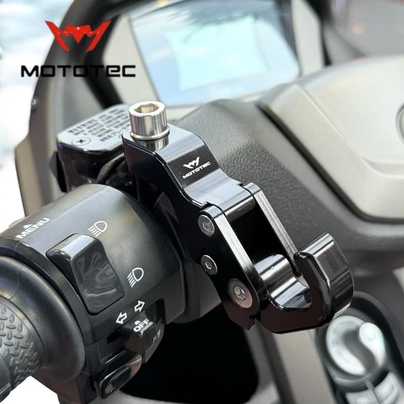 MOTOTEC MT-HO02 ตะขอเเขวนของแบบติดรูกระจก สำหรับมอเตอร์ไซด์ ตะขอแขวนหมวกกันน๊อค วัสดุอลูมิเนียม รูปที่ 8