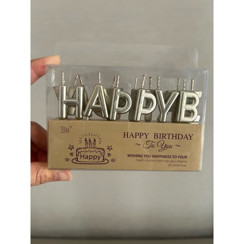 เทียนวันเกิด เทียนHappy Birthday เทียนดอกเดซี่ แบบอักษรแยกชิ้น รูปที่ 5