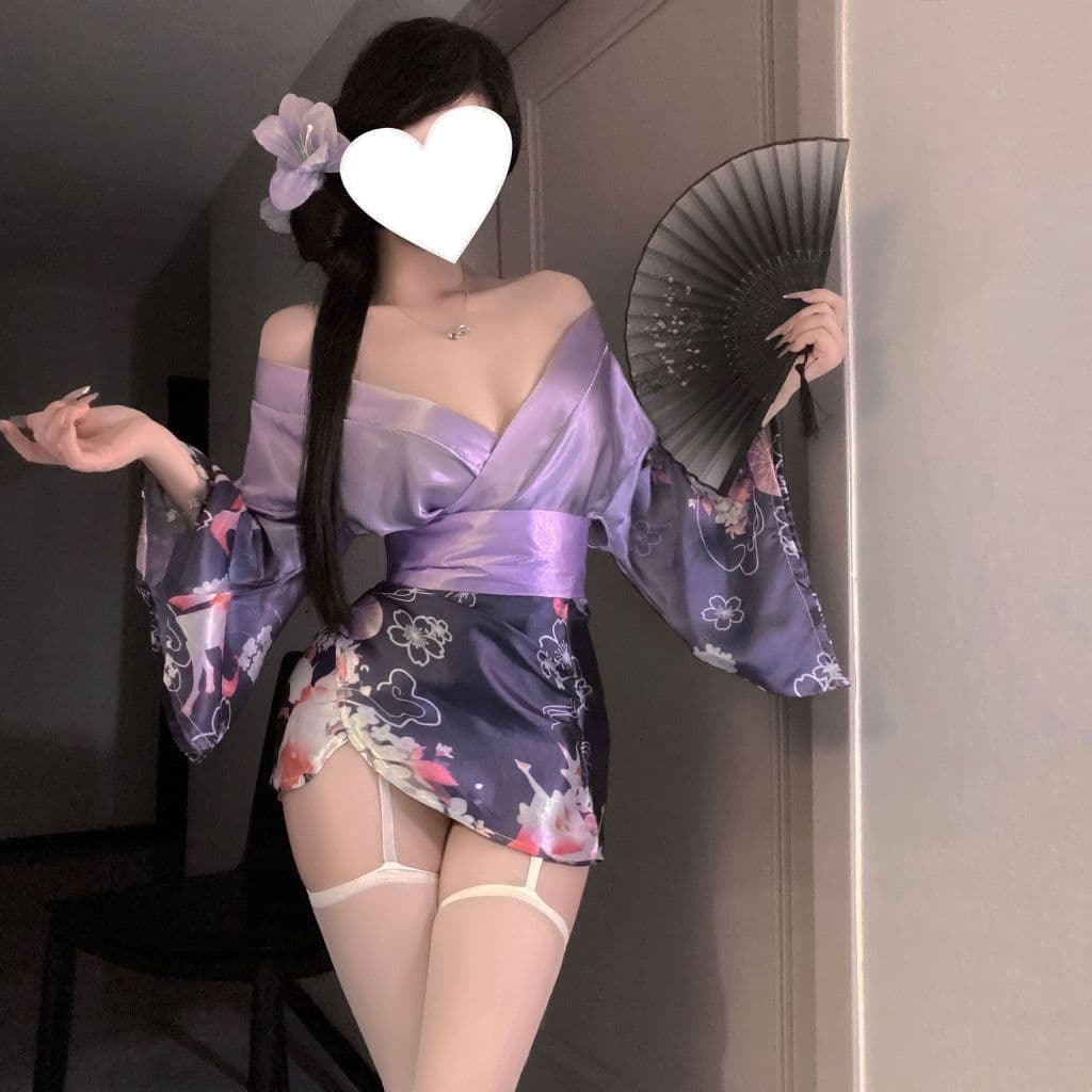 BKK SEXY ชุดคลุมนอนยาว คอสเพลย์เซ็กซี่ ชุดคลุมกิโมโน มีไซต์ M-5XL นน 40-100 KG สวยเก๋สุดๆ โชว์อกเซ็กซี่ๆ B-1254 รูปที่ 2