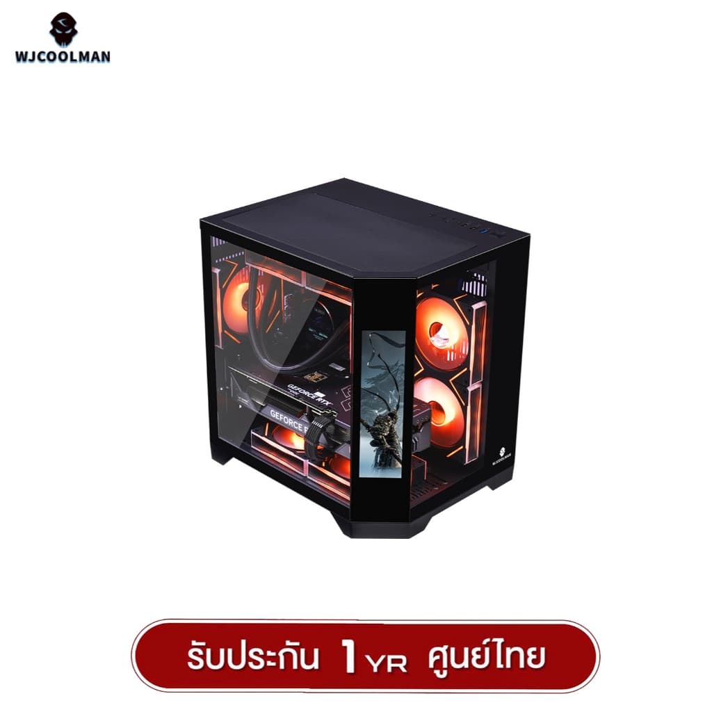 เคสคอมพิวเตอร์ WJCOOLMAN Dreamer LCD Mini M-ATX Panorama Tempered Gaming Case รับประกัน 1 ปี รูปที่ 5