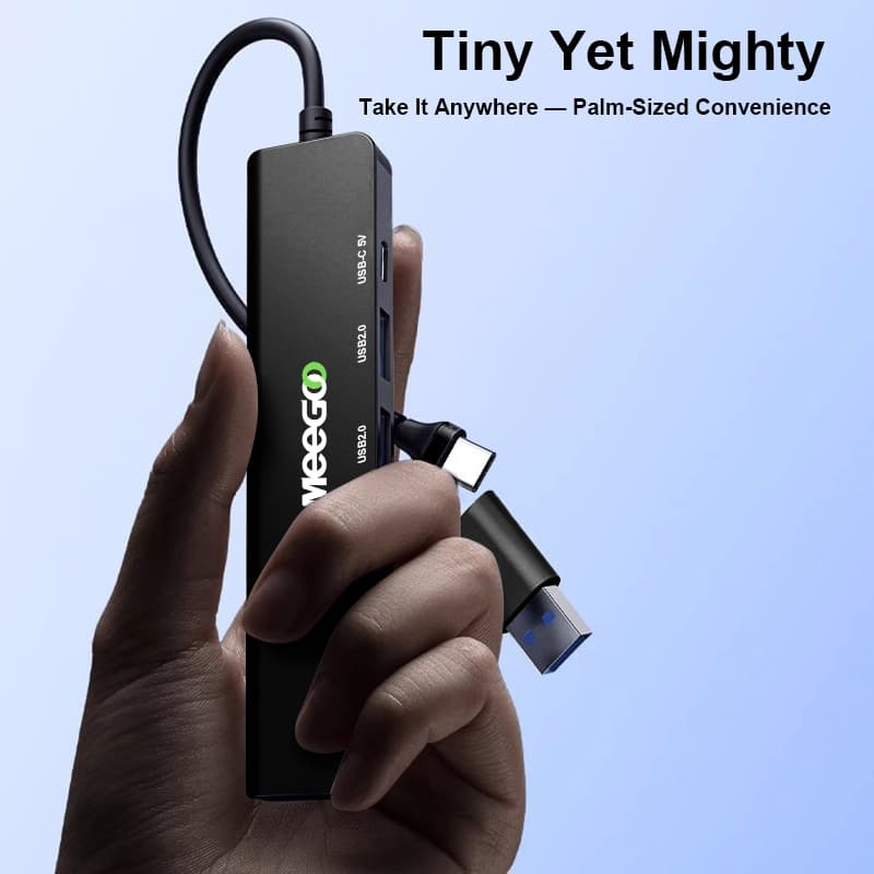 MEEGOO USB HUB with 3.0 2.0 5Gbps พอร์ตฮับ 2in5 Type-C USB3.0 Splitter ความเร็วสูง สําหรับแท็บเล็ต รูปที่ 7