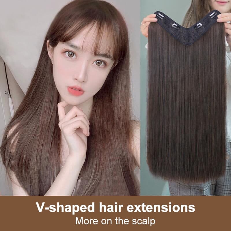 แฮร์พีชแบบช่อ วิกผมยาวตรง แพตรง ยาว 45cm/60cm หนาสุด สวยได้ทุกโอกาส รูปที่ 2