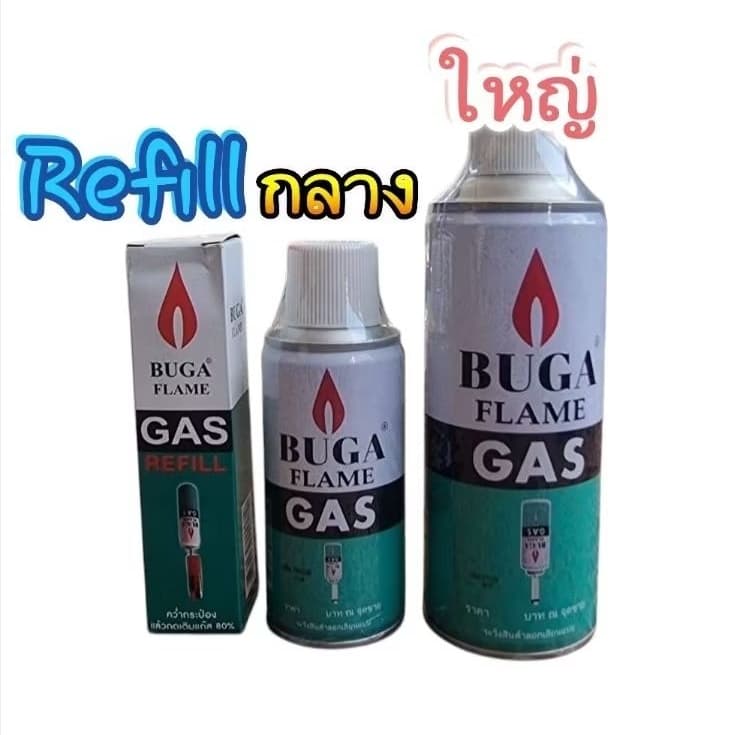 บูก้าแก๊ส แก๊สเติมไฟแช็ค แก๊สกระป๋อง REFILL , กลาง และ กระป๋องใหญ่ รูปที่ 2