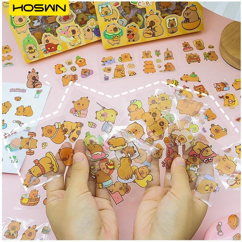 HOSWN 1pc สติ๊กเกอร์ลายการ์ตูน สติกเกอร์โปร่งใ ค์การ์ตูนน่ารักอิ นมูลค่าสูงตกแต่งบัญชีวัสดุสติกเกอร์