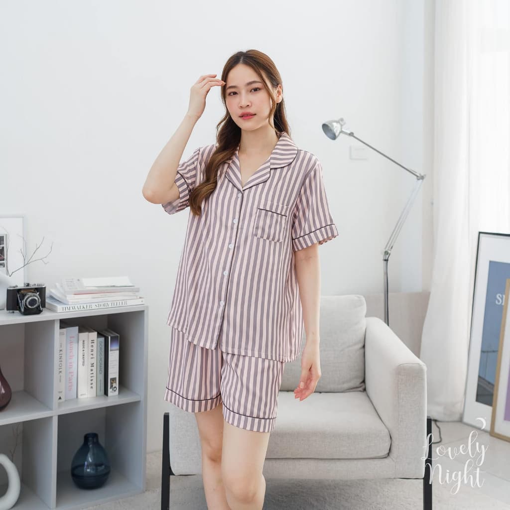 ชุดนอนผู้หญิง LovelyNight แขนสั้น-ขาสั้น So Sweet A77 รูปที่ 3