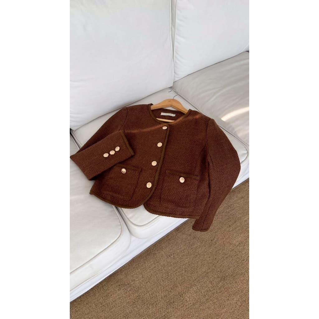 TOPBASIX - THE SIGNATURE JACKET เสื้อคลุมผ้าทวีตแขนยาว รูปที่ 5