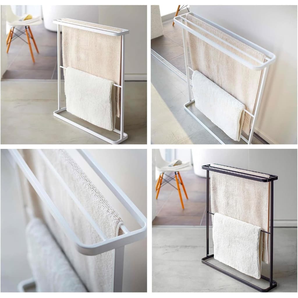 ราวตากผ้าเช็ดตัว แบบตั้งพื้น สแตนเลส 65×17.5×78 ซม. ติดตั้งง่าย สไตล์มินิมอล ใช้ได้ในห้องน้ำ ห้องนอน รูปที่ 7