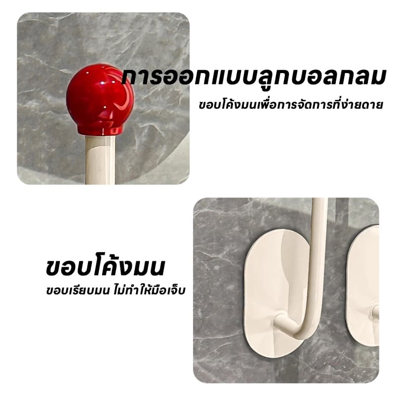 ขอแขวนติดผนังขนาดใหญ่ สำหรับแขวนที่คาดผม นาฬิกา สร้อยคอ รูปที่ 2