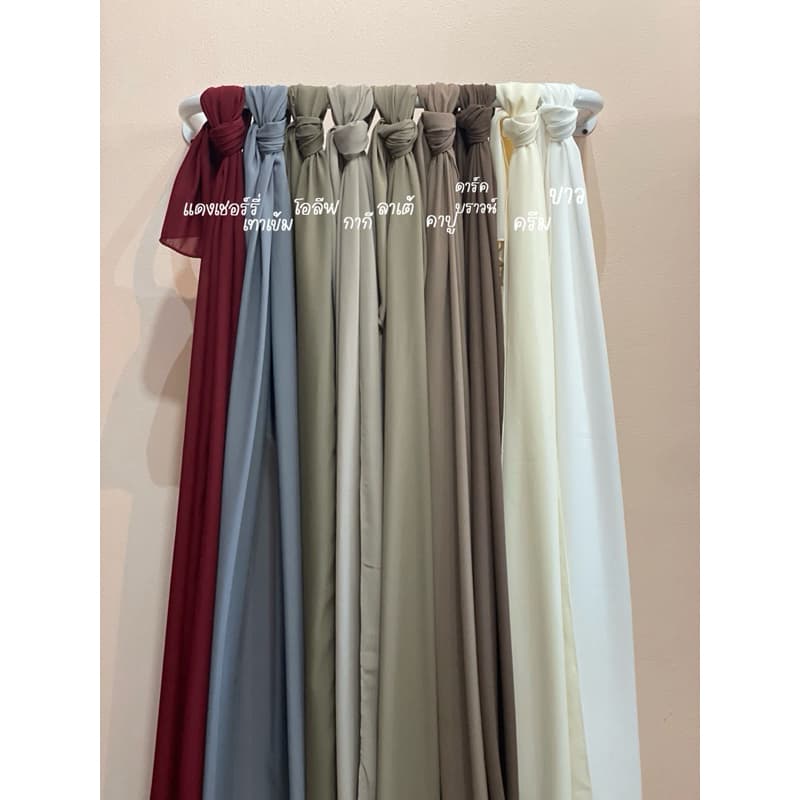 ผ้าพันยาวชีฟองพรีเมี่ยม Premium Chiffon ขนาด 185*70 รูปที่ 2