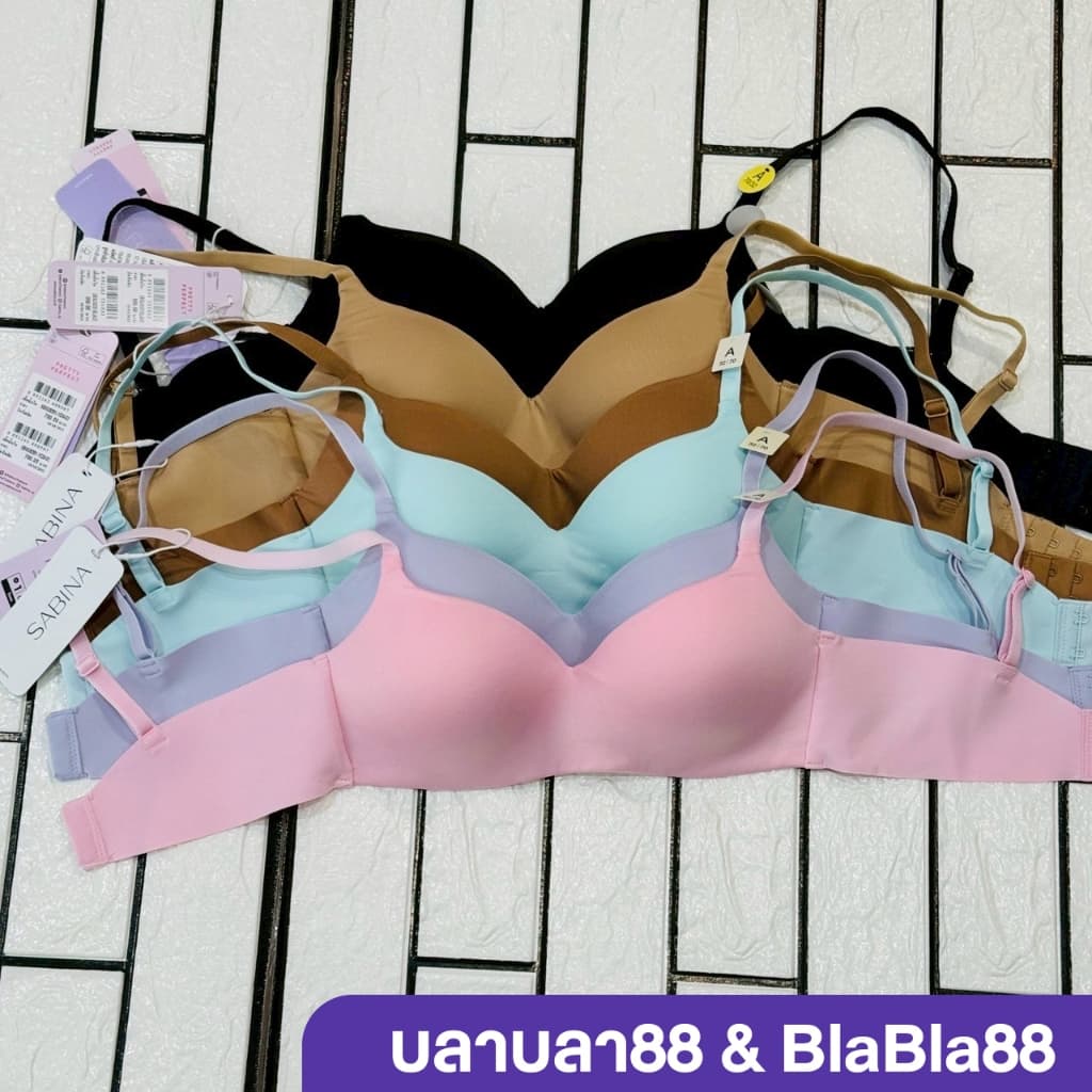 Sabina Pretty Perfect ซาบีน่า เสื้อชั้นในไร้โครง ไม่ดันทรง ฟองนม 0% Seamless Fit ไร้ตะเข็บเย็บ เบาสบาย รหัส SBXU8201 รูปที่ 6