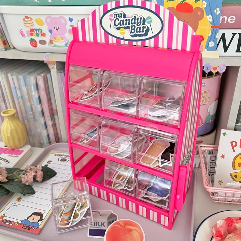 ตู้คีบเยลลี่สีแดง ตู้ใส่ขนม ตู้ใส่ลูกอม เยลลี่ Candy bar ! รูปที่ 8