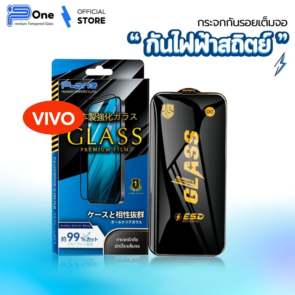 ฟิล์มกระจก Vivo เต็มจอใส v70 X300FE iqoo z9 5g v20 pro v19 v25 v50 lite z9x 5g รูปที่ 4