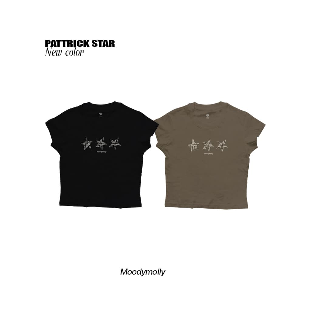 moodymolly New color เสื้อ babytee ลายสกรีนดาว รูปที่ 2