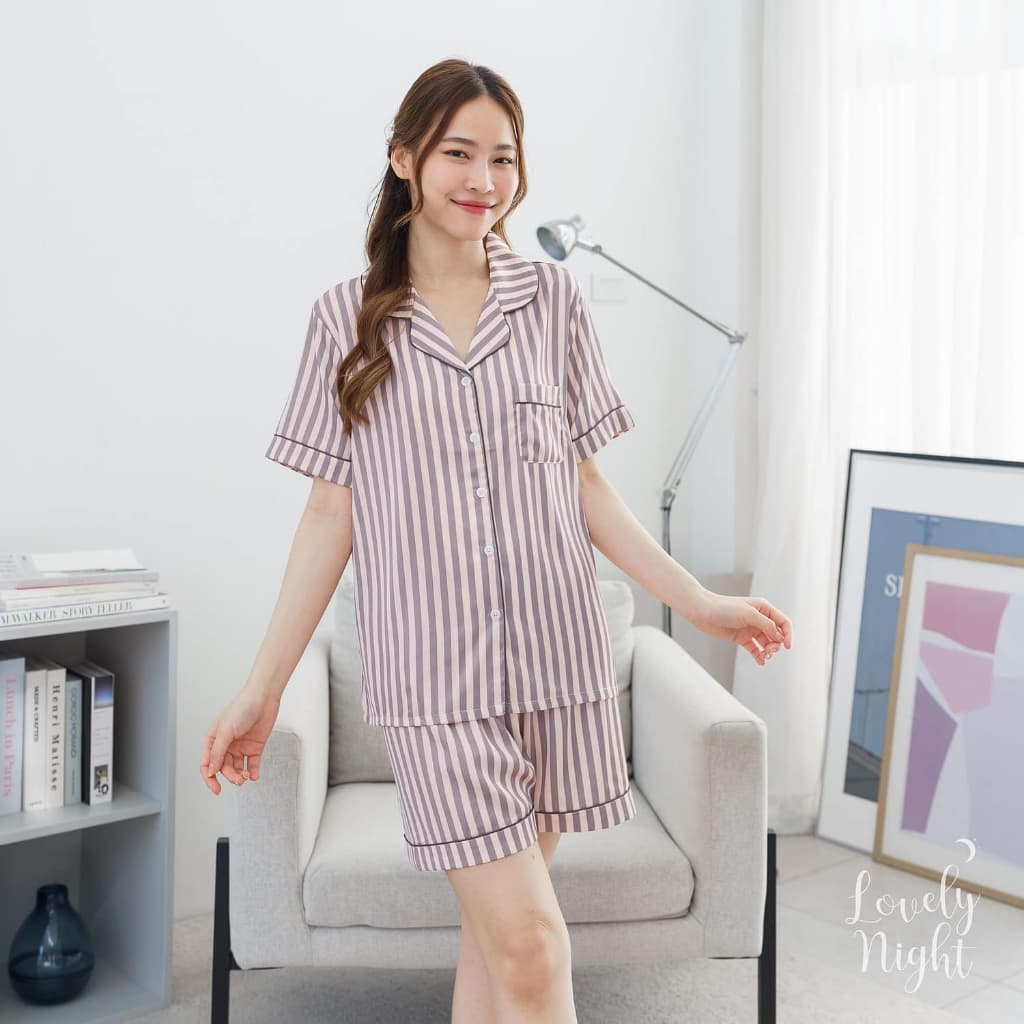 ชุดนอนผู้หญิง LovelyNight แขนสั้น-ขาสั้น So Sweet A77 รูปที่ 1