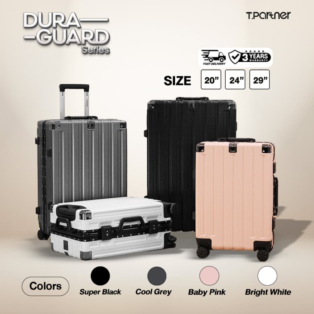 Tpartner แท้ กระเป๋าเดินทางล้อลาก DURA GUARD แข็งแกร่ง โครงอลูมิเนียม รับน้ำหนักถึง 80กก รูปที่ 1