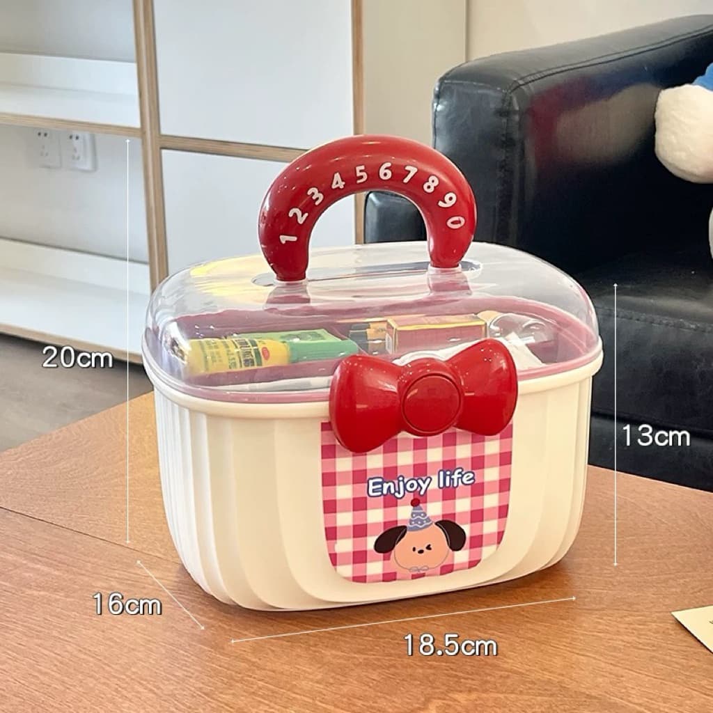 SALEกล่องเครื่องประดับโดปามี กล่องเครื่องประดับน่ารัก มี2ชั้น กล่องเครื่องประดับกิ๊บติดผมส่งจากไทย รูปที่ 4